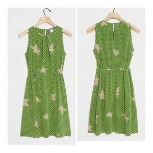 Anthropologie Green Star Print Dress girls from savoy